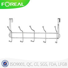 Spectrum Diversified Over The Door 5 Hook Rack Silver